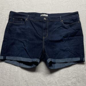 Signature Gold Label By Levi Strauss Denim Jean Shorts Women’s Dark Wash Cuffed